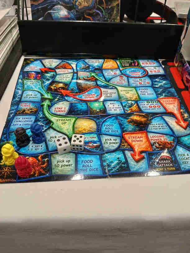 Saving Oktana board game displayed on a table